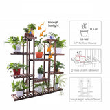 Outdoor Wooden Bonsai Plant Stand Rack Shelf - 115cm