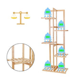 Outdoor Garden Vertical Bamboo Plant Stand Shelf Rack - 6 Tier