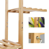 Outdoor Garden Vertical Bamboo Plant Stand Shelf Rack - 6 Tier