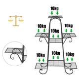 Outdoor Garden Thick Iron Plant Stand Rack Organizer Display - 7Pots