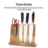 Bamboo Magnetic Knife Storage Cutlery Holder Rack - Wood
