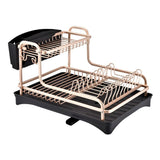 Aluminium Alloy Drainer Dish Rack Plate Organiser - 2 Tiers