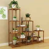 Outdoor Garden Indoor Flower Plant Pot Wooden Shelving Stand