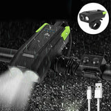 Rechargeable LED Bike Cycling Front Lamp Horn