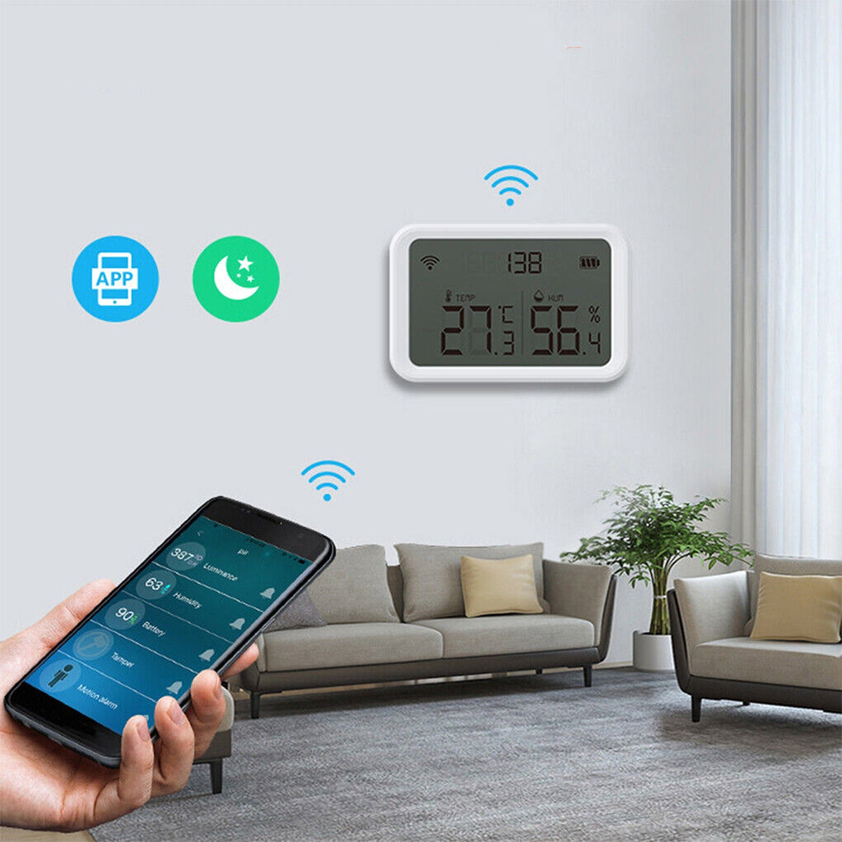 Smart Hub Temperature Humidity Sensor Gateway LCD Thermometer Hub – New ...