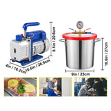 Vacuum Chamber Condition Gauges Pump Degassing Tools - 3 Gallon