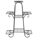 7 Pots Thick Iron Plant Stand Planter Shelf Rack Garden Hotel Commercial Display