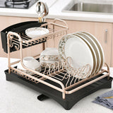 Aluminium Alloy Drainer Dish Rack Plate Organiser - 2 Tiers