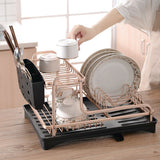 Aluminium Alloy Drainer Dish Rack Plate Organiser - 2 Tiers